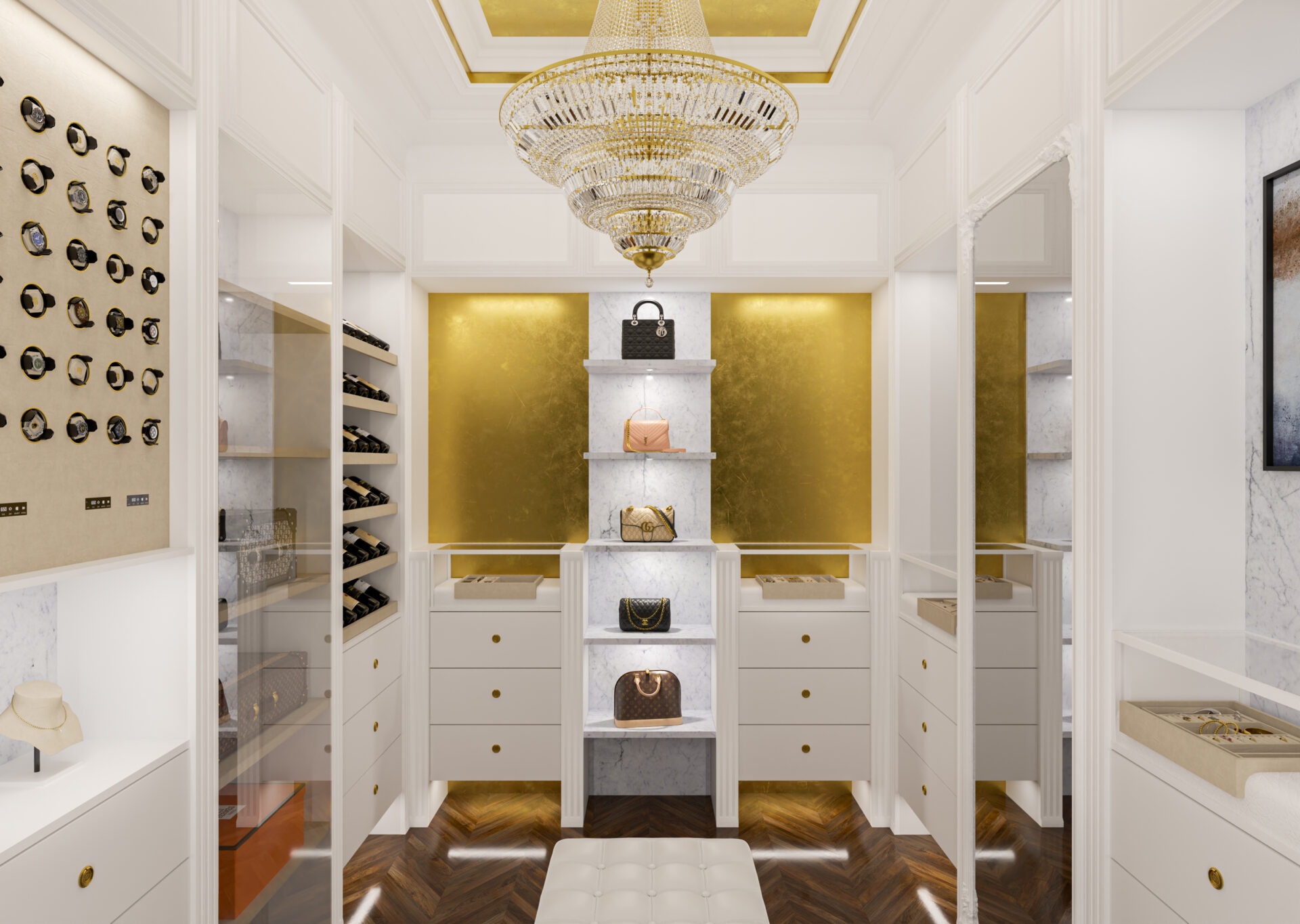 THE PRIVATE PALACE "GOLD" - a bright luxury private vault room with gold details - View 1