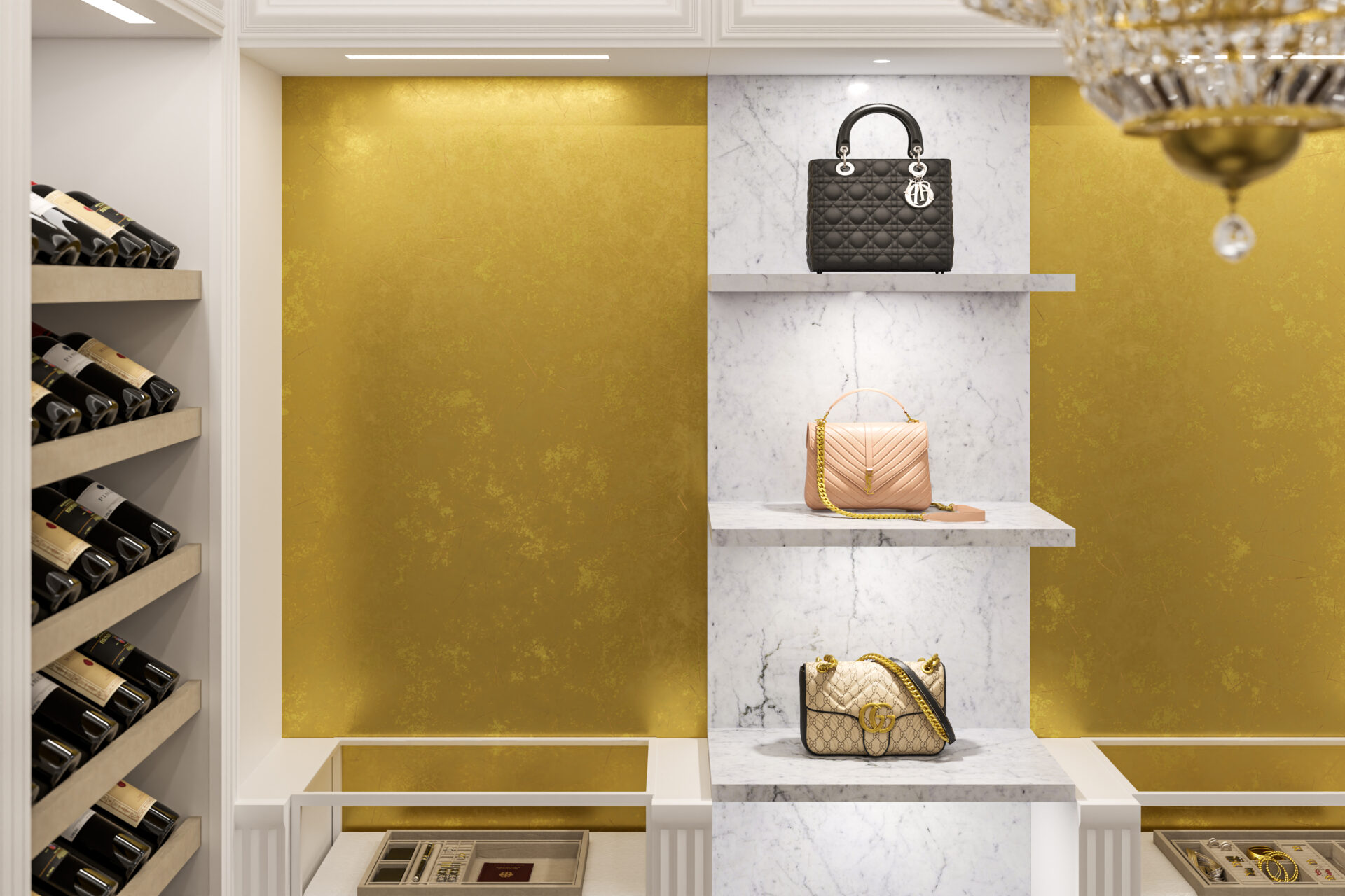 THE PRIVATE PALACE "GOLD" - a bright luxury private vault room with gold details - View 2